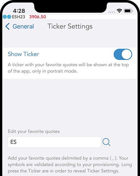 QST Mobile Trading Application For iOS And Android Supporting Ticker To Monitor Quotes, App Connection And Order Entry Connection Status