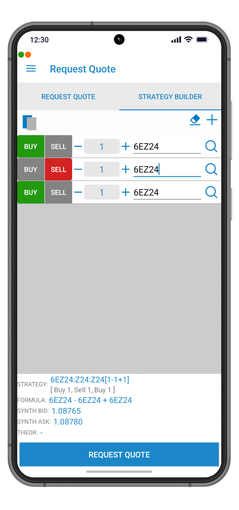 QST Mobile Trading Application For iOS and Android Offers The Possibility Of Creating Personal Strategies Starting From A Quote or Options Chain Module